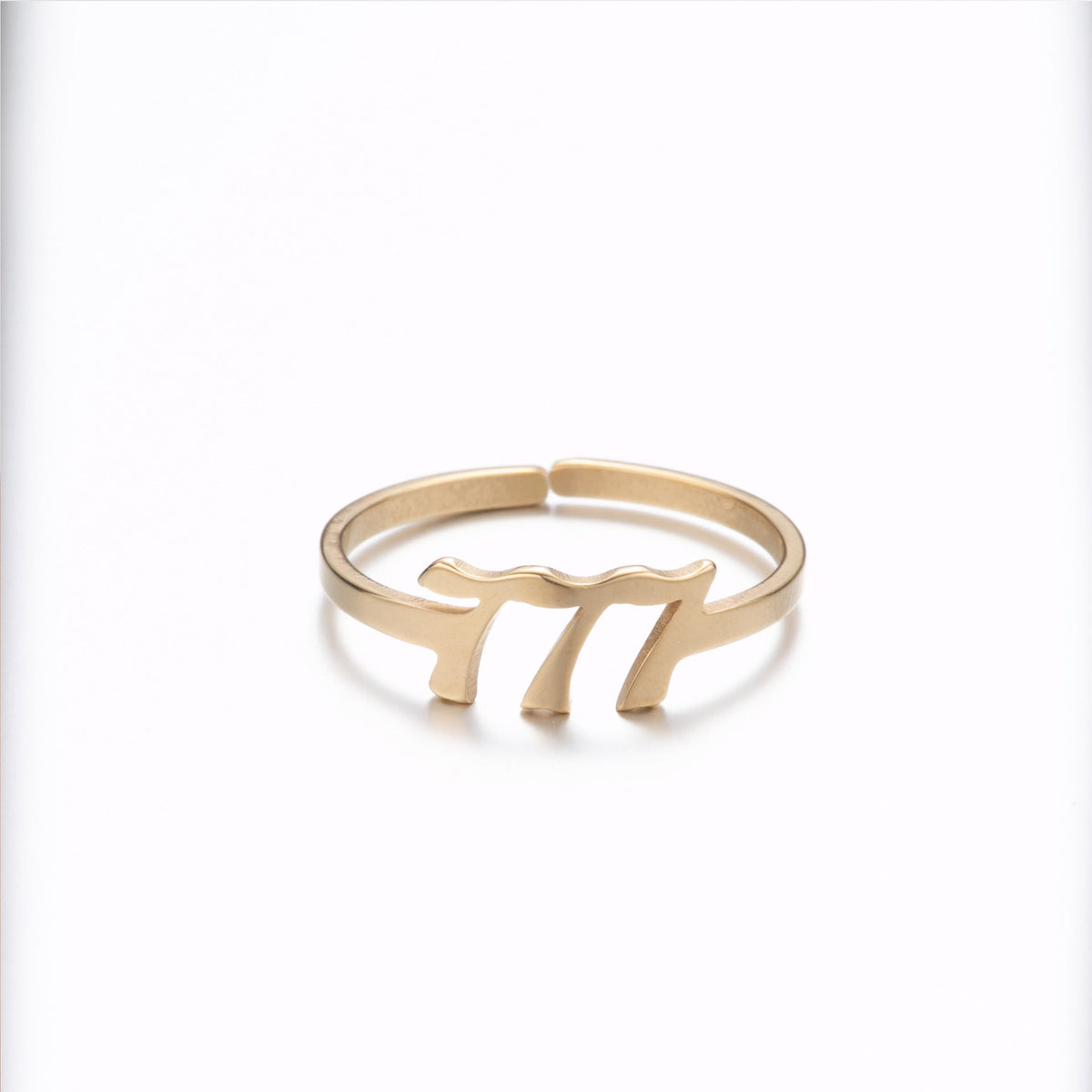 Women's & Men's Lucky Digital Angel Opening Gold Commemorative Rings