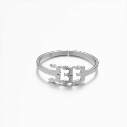 Women's & Men's Lucky Digital Angel Opening Gold Commemorative Rings