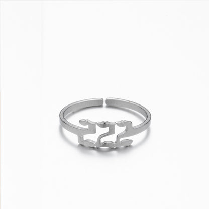 Women's & Men's Lucky Digital Angel Opening Gold Commemorative Rings