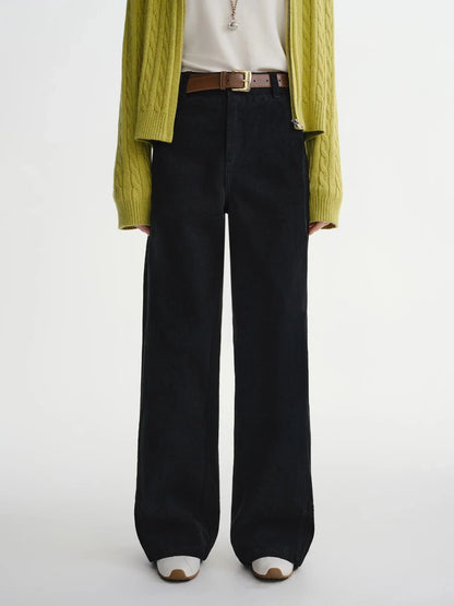 Plus-Size Deconstructivist Workwear Jeans Winter Wide-Leg