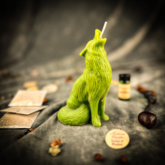 Howling Wolf Candle Spell Kit - Authentic Voice & Courage Magic